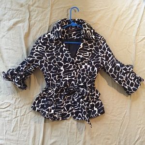 Talie - blk & wht professional jacket - M